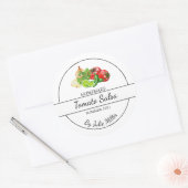 Einfaches, hausgemachte Tomatensalsa-Label Runder Aufkleber (Umschlag)