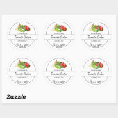 Einfaches, hausgemachte Tomatensalsa-Label Runder Aufkleber (Blatt)