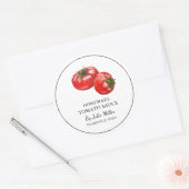 Einfaches, hausgemachte Tomato Sauce Label Runder Aufkleber (Umschlag)