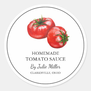 Einfaches, hausgemachte Tomato Sauce Label Runder Aufkleber