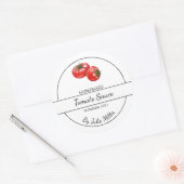 Einfaches, hausgemachte Tomato Sauce Label Runder Aufkleber (Umschlag)