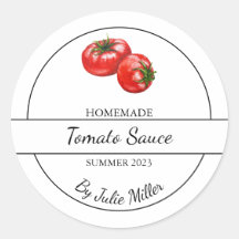 Einfaches, hausgemachte Tomato Sauce Label