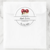 Einfaches hausgemachtes Applet-Butterlabel Runder Aufkleber (Tasche)