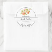Einfaches hausgemachtes Applet-Butterlabel Runder Aufkleber (Tasche)