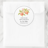 Einfaches hausgemachtes Applet-Butterlabel Runder Aufkleber (Tasche)