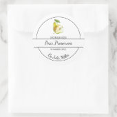 Einfaches, hausgemachtes Birnenschutzsiegel Runder Aufkleber (Tasche)