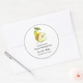 Einfaches, hausgemachtes Birnenschutzsiegel Runder Aufkleber (Umschlag)