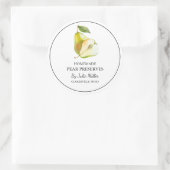 Einfaches, hausgemachtes Birnenschutzsiegel Runder Aufkleber (Tasche)