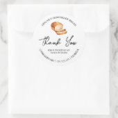 Einfaches hausgemachtes Brot - Danke-Label Runder Aufkleber (Tasche)