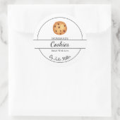 Einfaches, hausgemachtes Cookie-Label Runder Aufkleber (Tasche)