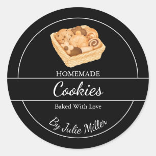 Einfaches, hausgemachtes Cookie-Label Runder Aufkleber