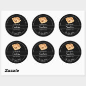 Einfaches, hausgemachtes Cookie-Label Runder Aufkleber (Blatt)