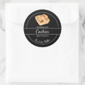 Einfaches, hausgemachtes Cookie-Label Runder Aufkleber (Tasche)