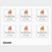 Einfaches hausgemachtes Cookie Square Label Quadratischer Aufkleber (Blatt)