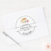 Einfaches hausgemachtes Echinacea Teesiegel Runder Aufkleber (Umschlag)