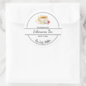 Einfaches hausgemachtes Echinacea Teesiegel Runder Aufkleber (Tasche)