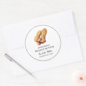 Einfaches, hausgemachtes Erdnussbutteretikett Runder Aufkleber (Umschlag)