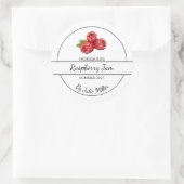 Einfaches hausgemachtes Himbeermark-Label Runder Aufkleber (Tasche)