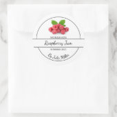 Einfaches hausgemachtes Himbeermark-Label Runder Aufkleber (Tasche)