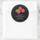 Einfaches hausgemachtes Himbeermark-Label Runder Aufkleber (Tasche)