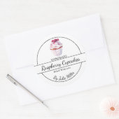 Einfaches hausgemachtes Himbeersiegel Runder Aufkleber (Umschlag)