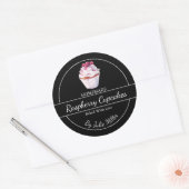 Einfaches hausgemachtes Himbeersiegel Runder Aufkleber (Umschlag)