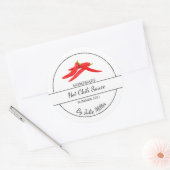 Einfaches hausgemachtes Hot Chili Sauce Label Runder Aufkleber (Umschlag)