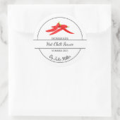 Einfaches hausgemachtes Hot Chili Sauce Label Runder Aufkleber (Tasche)