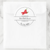 Einfaches hausgemachtes Hot Chili Sauce Label Runder Aufkleber (Tasche)