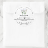 Einfaches hausgemachtes Jasmine-Bubenkathetikett Runder Aufkleber (Tasche)