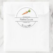 Einfaches hausgemachtes Karottensiegel Runder Aufkleber (Tasche)