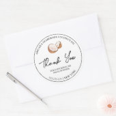 Einfaches, hausgemachtes Kokosöl-Gütezeichen Runder Aufkleber (Umschlag)