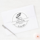 Einfaches hausgemachtes Lachs-Jerky-Label Runder Aufkleber (Umschlag)