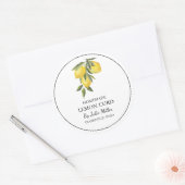 Einfaches hausgemachtes Lemon Curd Label Runder Aufkleber (Umschlag)