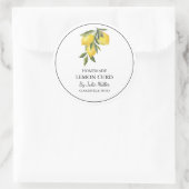 Einfaches hausgemachtes Lemon Curd Label Runder Aufkleber (Tasche)
