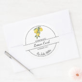 Einfaches hausgemachtes Lemon Curd Label Runder Aufkleber (Umschlag)