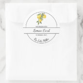 Einfaches hausgemachtes Lemon Curd Label Runder Aufkleber (Tasche)