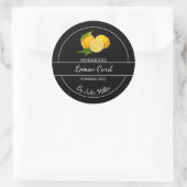 Einfaches hausgemachtes Lemon Curd Label Runder Aufkleber (Tasche)