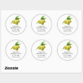 Einfaches hausgemachtes Olivenetikett Runder Aufkleber (Blatt)