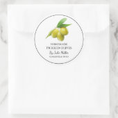 Einfaches hausgemachtes Olivenetikett Runder Aufkleber (Tasche)