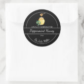 Einfaches hausgemachtes Peppermint-Honey-Label Runder Aufkleber (Tasche)