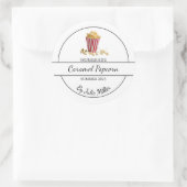Einfaches hausgemachtes Popcorn-Label Runder Aufkleber (Tasche)