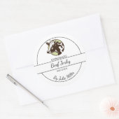 Einfaches hausgemachtes Rindfleisch-Jerky-Label Runder Aufkleber (Umschlag)