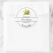 Einfaches hausgemachtes Sirup-Label Runder Aufkleber (Tasche)