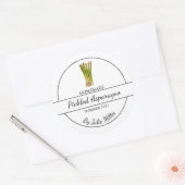 Einfaches hausgemachtes Spargel-Label Runder Aufkleber (Umschlag)