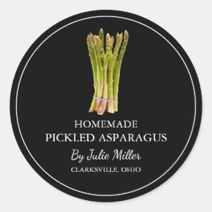 Einfaches hausgemachtes Spargel-Label Runder Aufkleber