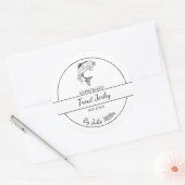 Einfaches, hausgemachtes Trout Jerky Label Runder Aufkleber (Umschlag)