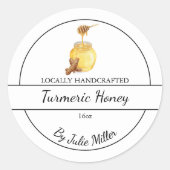 Einfaches, hausgemachtes, türkisches Honigezeichen Runder Aufkleber (Vorderseite)