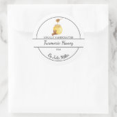 Einfaches, hausgemachtes, türkisches Honigezeichen Runder Aufkleber (Tasche)