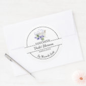 Einfaches hausgemachtes Violettbäderetikett Runder Aufkleber (Umschlag)